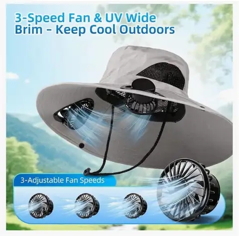 Hat with Fan Wide Edge,… — Photo 1