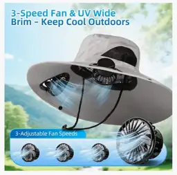 Hat with Fan Wide Edge,… — Photo 1
