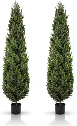 6.8FT Artificial Cedar Topiary Trees… — Photo 1