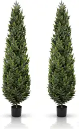 6.8FT Artificial Cedar Topiary Trees… — Photo 1