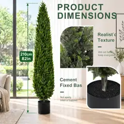6.8FT Artificial Cedar Topiary Trees… — Photo 2